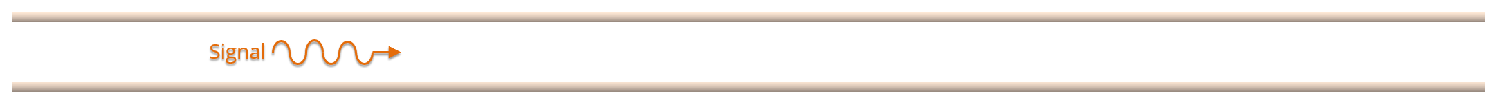 representation of a signal propagating in a parallel wire transmission line