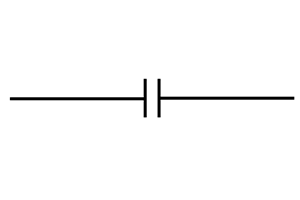schematic symbol for a capacitor