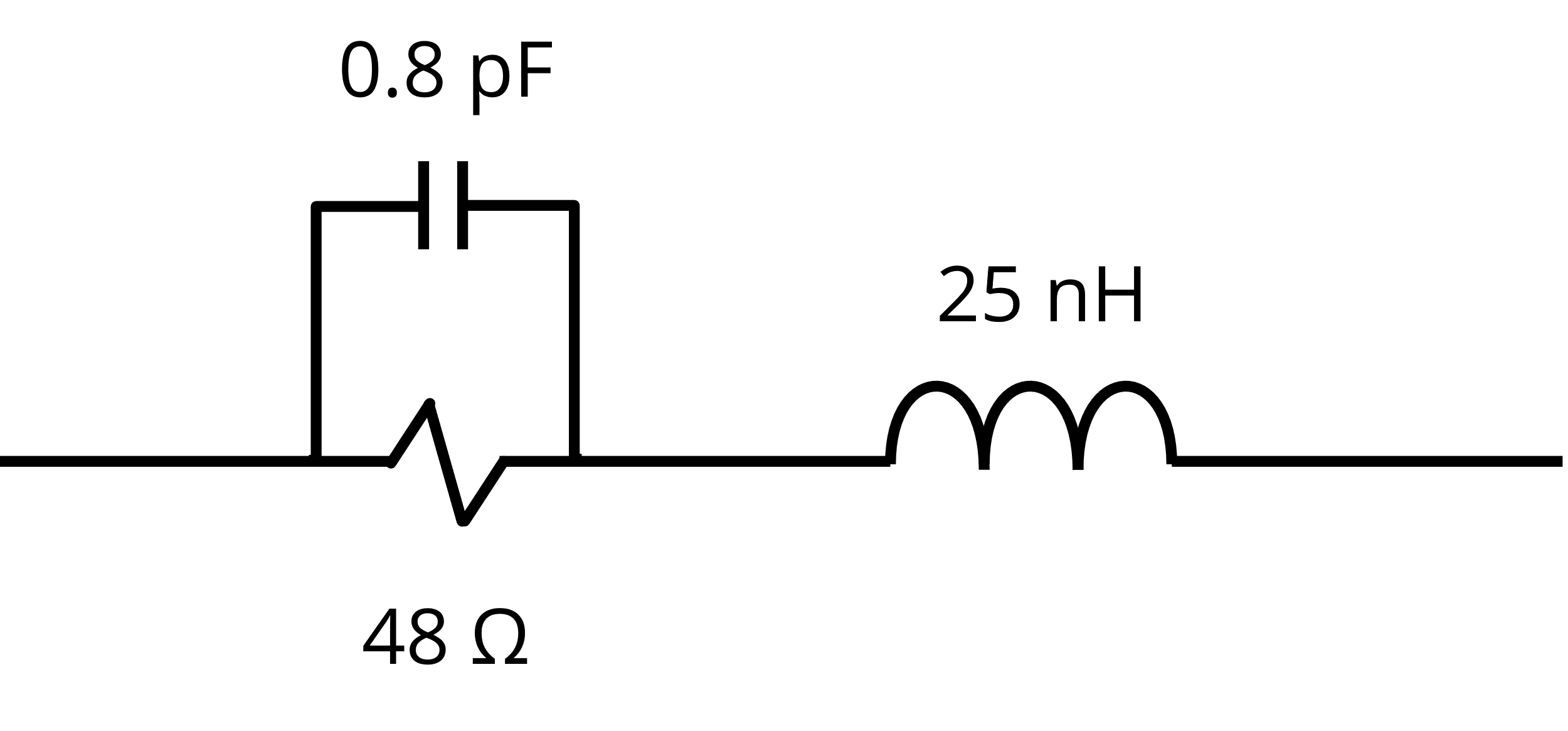 Figure&nbsp;2. Equivalent circuit for an axial lead resistor.
